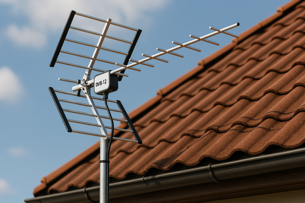 antena dbb-t2 na dachu